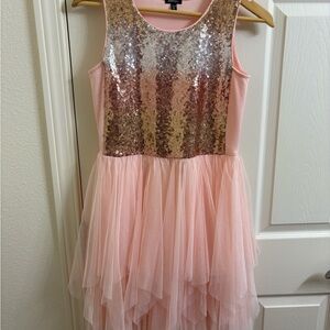 Pink Sequin and Tulle Dress
